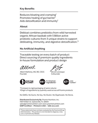 Debloat: Prebiotic + Probiotic